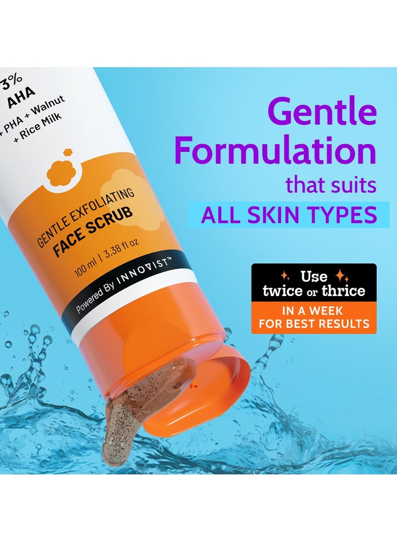 Chemist at Play Gentle Exfoliating Face Scrub With Mandelic Acid And Walnuts | Removes Dead Skin And Blackheads | Detans |Gives Instant Glow| Face Scrub For Women And Men | 100Ml - Image 3